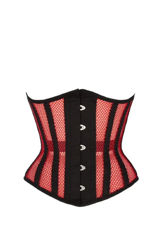 Waist - training corsets for long - term figure shapingSamuel Black & Red Mesh Underbust Corset Waist - training corsets for long - term figure shapingSamuel Black & Red Mesh Underbust Corset