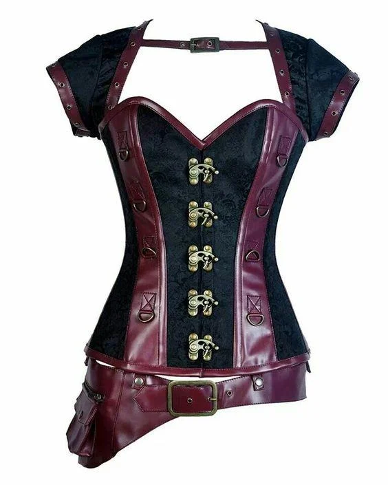 Black bustiers for a classic and versatile lookJuve Black Steampunk Overbust Corset with Jacket and Belt Black bustiers for a classic and versatile lookJuve Black Steampunk Overbust Corset with Jacket and Belt