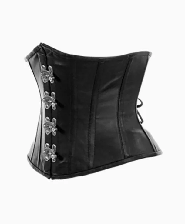 Red corsets for a passionate and attention - grabbing styleCersei Underbust Corset in Black Leather Red corsets for a passionate and attention - grabbing styleCersei Underbust Corset in Black Leather