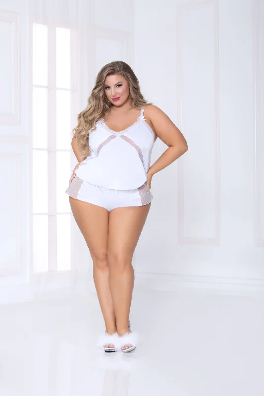 Women's Thermal Lingerie for Cold Weather Smooth Operator Cami Set STM-11003X White X/2X Women's Thermal Lingerie for Cold Weather Smooth Operator Cami Set STM-11003X White X/2X