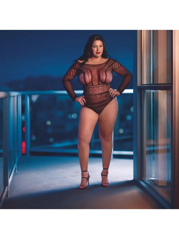 Eco-Friendly Organic Lingerie for Women Scandal Plus Size Off the Shoulder Body Suit