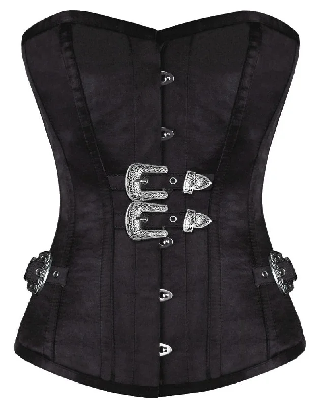Adjustable - strap bustiers for a customized fitSahasra Overbust Corset black with buckles Adjustable - strap bustiers for a customized fitSahasra Overbust Corset black with buckles