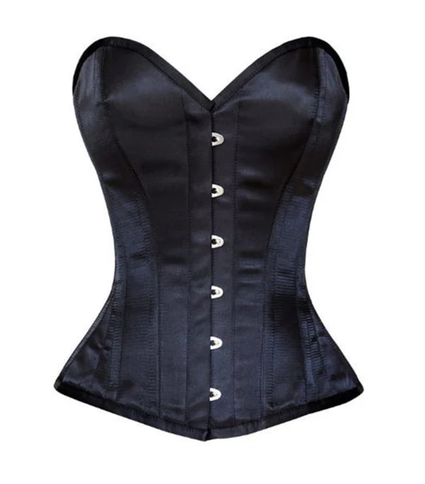 Waist - training corsets for long - term figure shapingCertainly Sweetheart Overbust Corset in Black Satin Waist - training corsets for long - term figure shapingCertainly Sweetheart Overbust Corset in Black Satin
