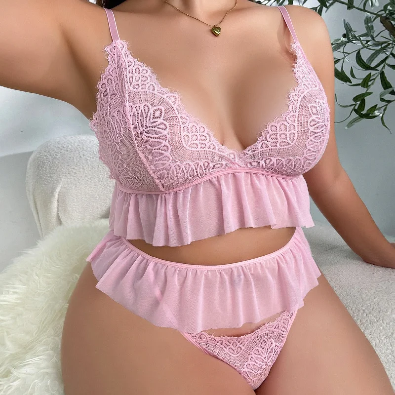 Luxury Lingerie for Special Occasions Saanvi Lace Two Piece Plus Size Lingerie