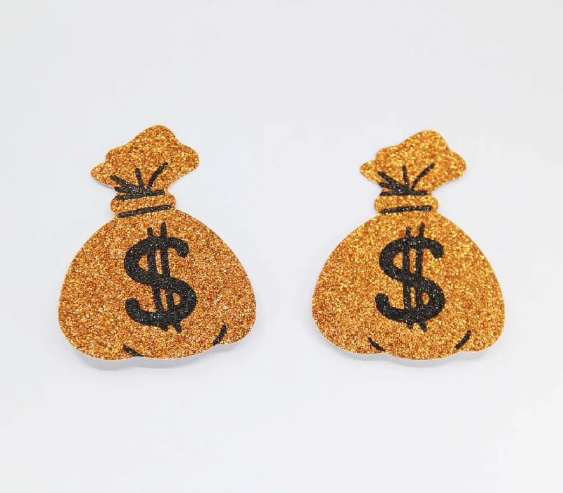 Luxury Lingerie for Special Occasions Love in Leather Gold Glitter DOLLAR SIGN Reusable Money Bag Nipple Pasties Luxury Lingerie for Special Occasions Love in Leather Gold Glitter DOLLAR SIGN Reusable Money Bag Nipple Pasties