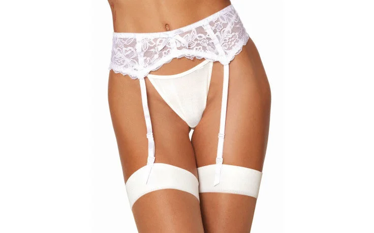 Women's Silk Lingerie Sets Dreamgirl Style 8735 Stretch Lace Garter Belt O/S