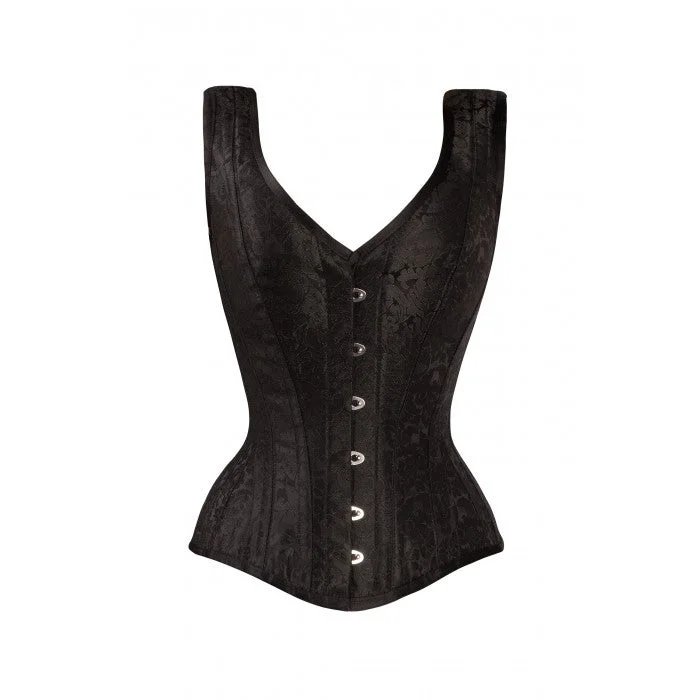 Halloween - themed corsets for a spooky costumeFoster Overbust Black Steel Boned Corset Halloween - themed corsets for a spooky costumeFoster Overbust Black Steel Boned Corset