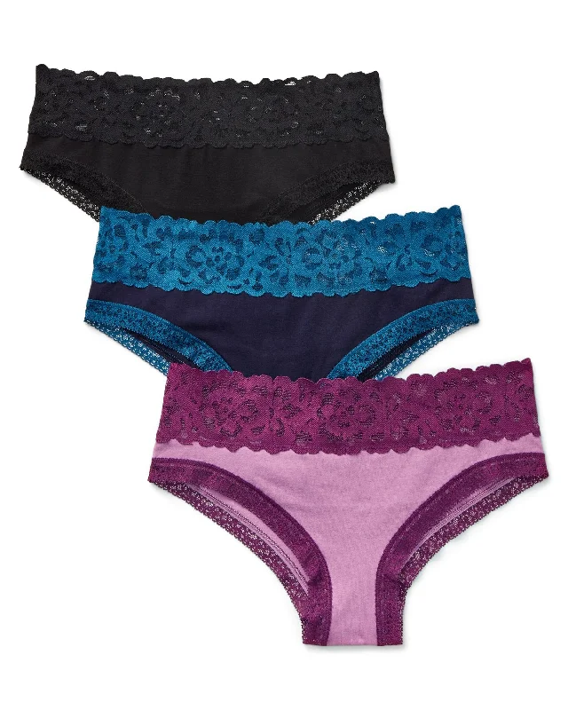 Comfortable Cotton Lingerie for WomenMackenna Women's Plus-Size Cheeky Cheeky Panties (Pack Of 3) Comfortable Cotton Lingerie for WomenMackenna Women's Plus-Size Cheeky Cheeky Panties (Pack Of 3)