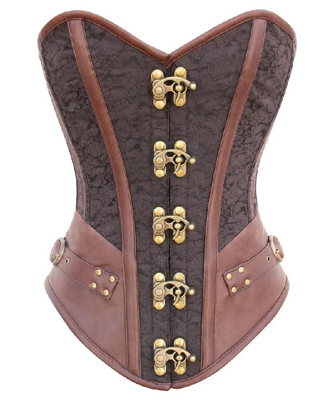 Hollywood - glamour bustiers for a red - carpet effectSwan Instant Shape Steampunk Overbust Corset with Curved Hem Hollywood - glamour bustiers for a red - carpet effectSwan Instant Shape Steampunk Overbust Corset with Curved Hem