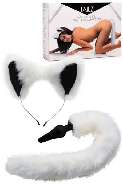 Designer Lingerie Sets for Women Tailz White Faux Fur Fox Tail Silicone Anal Plug and Ears Set Designer Lingerie Sets for Women Tailz White Faux Fur Fox Tail Silicone Anal Plug and Ears Set