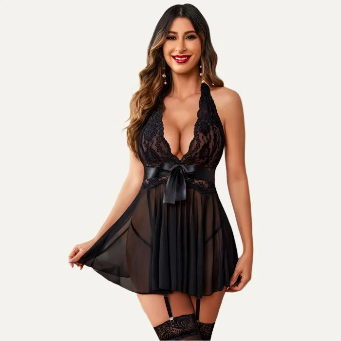Lingerie Gift Sets for Women Inaya Mesh Sheer Two Piece Lingerie