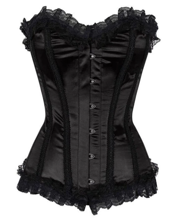 Sports - influenced bustiers with mesh panelsStevens Burlesque Overbust Corset with Front Busk Opening Sports - influenced bustiers with mesh panelsStevens Burlesque Overbust Corset with Front Busk Opening
