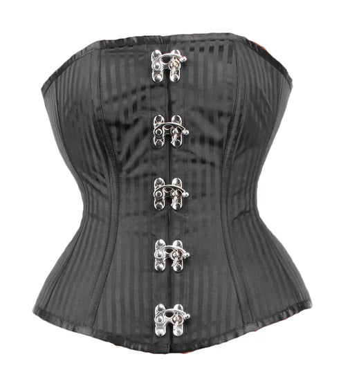 Black bustiers for a classic and versatile lookDapper Stripes Overbust with Steampunk Clasps Black bustiers for a classic and versatile lookDapper Stripes Overbust with Steampunk Clasps