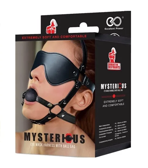 Women's Everyday Wear Lingerie DOMINATION RESTRAINTS - MYSERIOUS EYE MASK HARNESS WITH SILICONE BALL GAG Women's Everyday Wear Lingerie DOMINATION RESTRAINTS - MYSERIOUS EYE MASK HARNESS WITH SILICONE BALL GAG