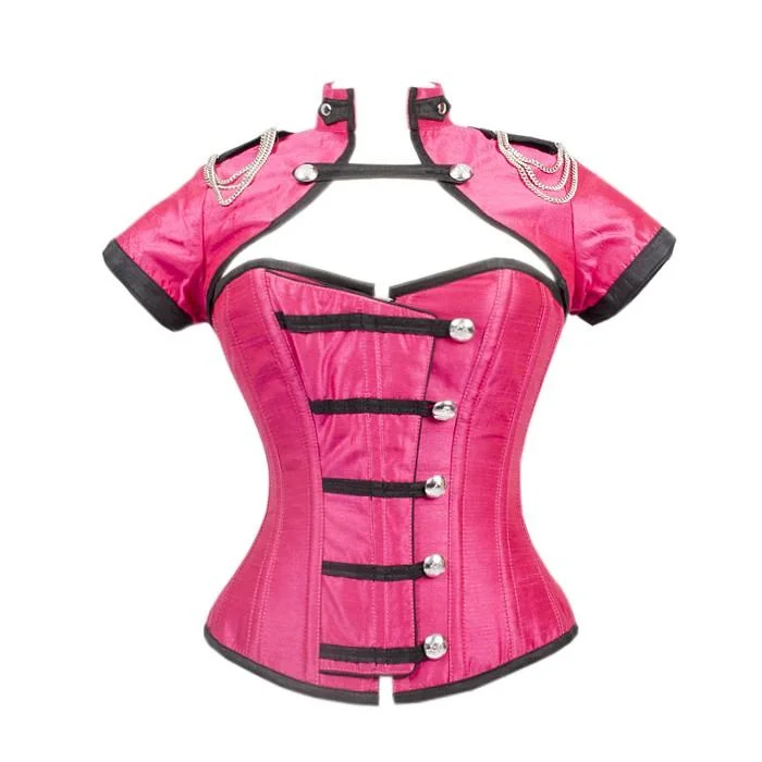 Hollywood - glamour bustiers for a red - carpet effectTrent Magenta Corset With Button Down Placket And Jacket Hollywood - glamour bustiers for a red - carpet effectTrent Magenta Corset With Button Down Placket And Jacket