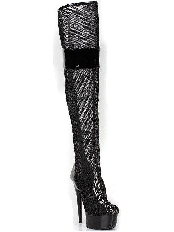 Women's Tights with PatternsEllie Shoes E-609-Ivy 6" Peep Toe Thigh High Mesh Women's Boot. Women's Tights with PatternsEllie Shoes E-609-Ivy 6" Peep Toe Thigh High Mesh Women's Boot.