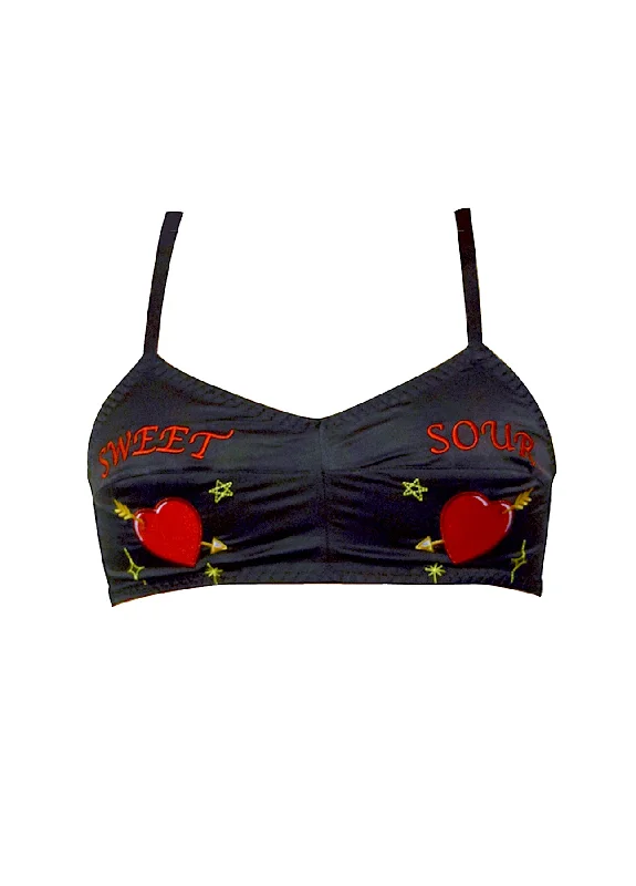 Breathable Bamboo Lingerie for Women Retro Embroidery Bra