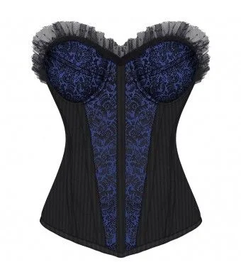 Denim - look corsets for a casual yet stylish twistOanie Gothic Overbust Fashion Corset With Cups Denim - look corsets for a casual yet stylish twistOanie Gothic Overbust Fashion Corset With Cups