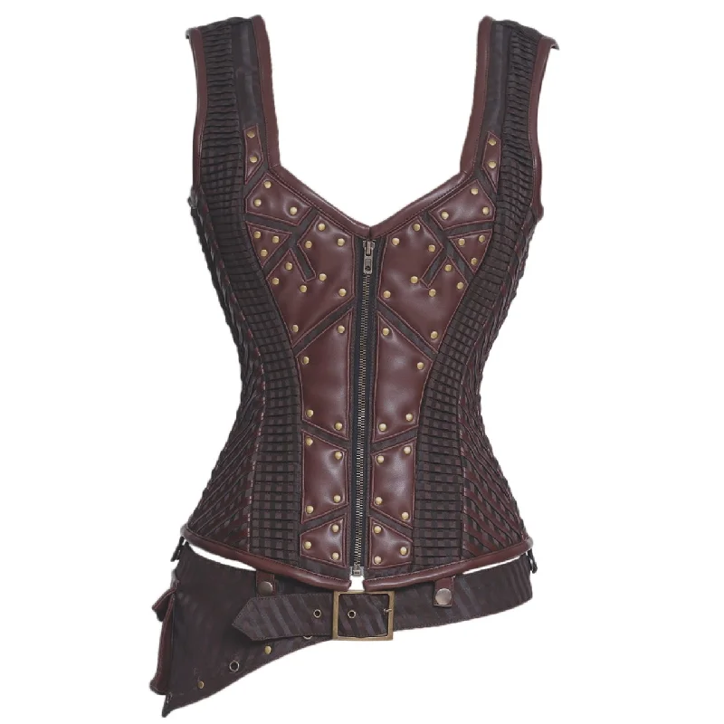 Halloween - themed corsets for a spooky costumeAlvinna Steampunk Overbust Corset with Shoulder Straps Halloween - themed corsets for a spooky costumeAlvinna Steampunk Overbust Corset with Shoulder Straps