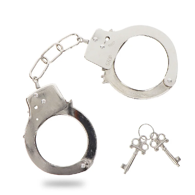 Women's Satin Sleepwear Lingerie ToyJoy Metal Fun Cuffs
