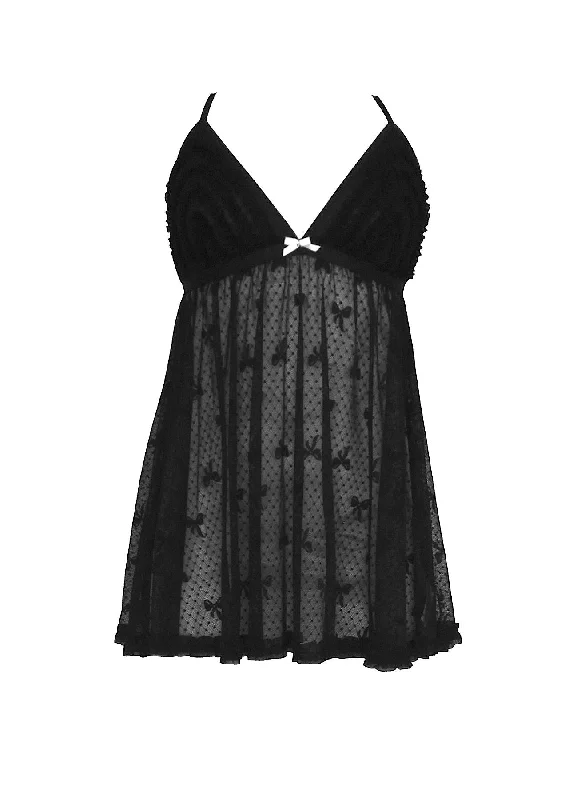 Eco-Friendly Organic Lingerie for Women Bow Babydoll