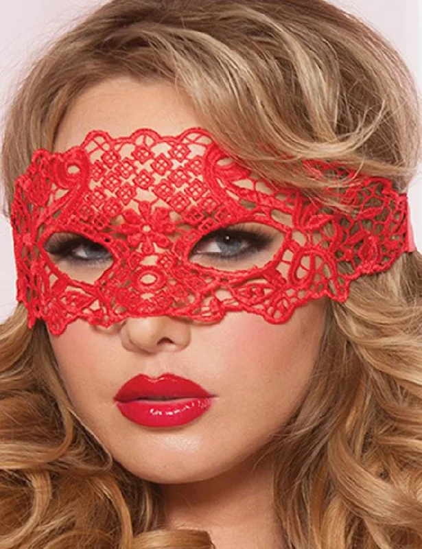 Women's Corset Style Lingerie Red Lace Eye Mask