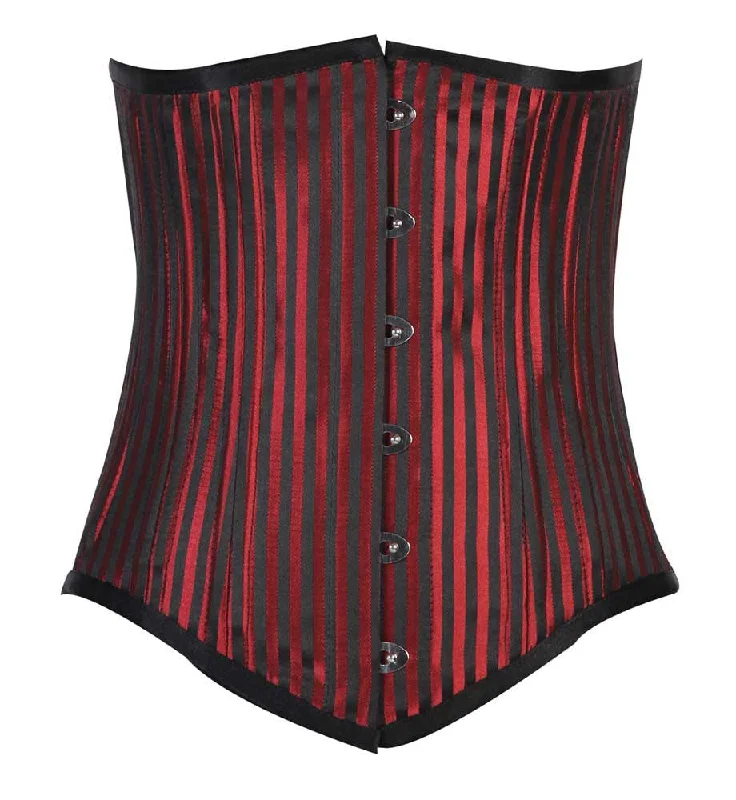 Denim - look corsets for a casual yet stylish twistWT-UB LONGER RED/BLACK STRIPE JACQ Denim - look corsets for a casual yet stylish twistWT-UB LONGER RED/BLACK STRIPE JACQ