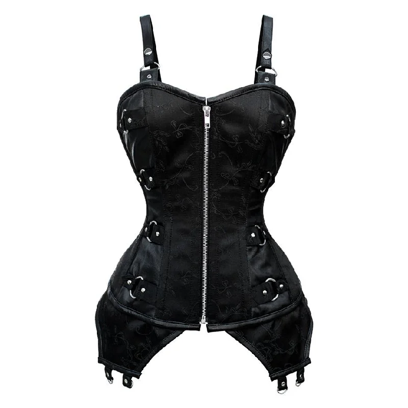 Supportive bustiers for large - busted womenEoin Black Brocade Gothic Overbust Corset Supportive bustiers for large - busted womenEoin Black Brocade Gothic Overbust Corset