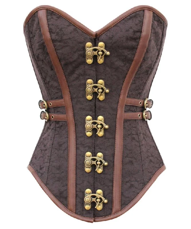 Geometric - printed bustiers for a modern and trendy lookDine Instant Shape Steampunk Brocade Corset with Side Buckles Geometric - printed bustiers for a modern and trendy lookDine Instant Shape Steampunk Brocade Corset with Side Buckles