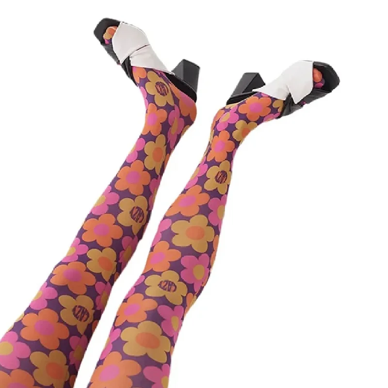 Women's Tights with RhinestonesKicky- the Novelty Print Tights Collection Hearts Flowers Plaid 5 Designs Women's Tights with RhinestonesKicky- the Novelty Print Tights Collection Hearts Flowers Plaid 5 Designs