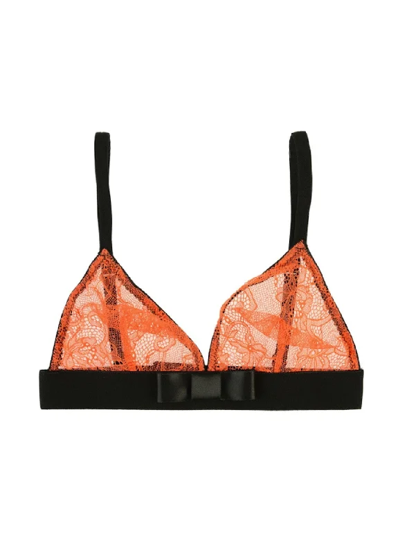 Women's Lingerie with Matching Robes Silvia Triangle Bra - Sunset Orange