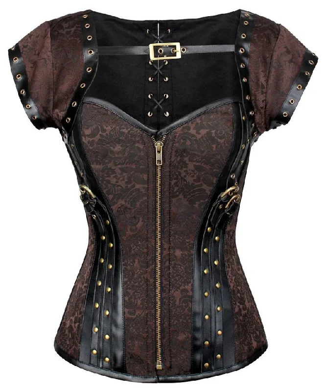 Cotton - blend bustiers for breathabilityPhoenix Steampunk Overbust Corset with Bolero Cotton - blend bustiers for breathabilityPhoenix Steampunk Overbust Corset with Bolero