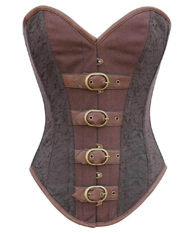 Denim - look corsets for a casual yet stylish twistBritany Instant Shape Steampunk Buckle Up Overbust Corset Denim - look corsets for a casual yet stylish twistBritany Instant Shape Steampunk Buckle Up Overbust Corset