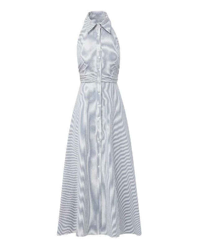 Mackey Seersucker Halter Dress