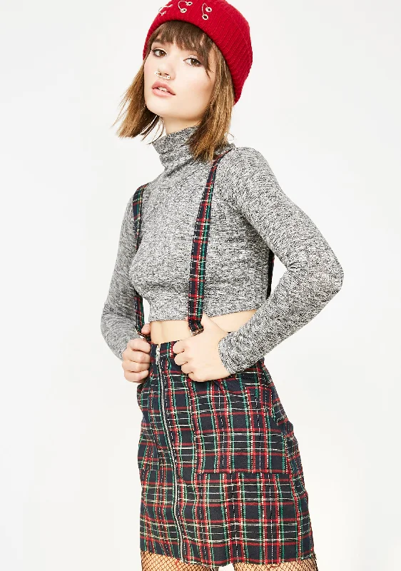 Live Fast Plaid Skirt