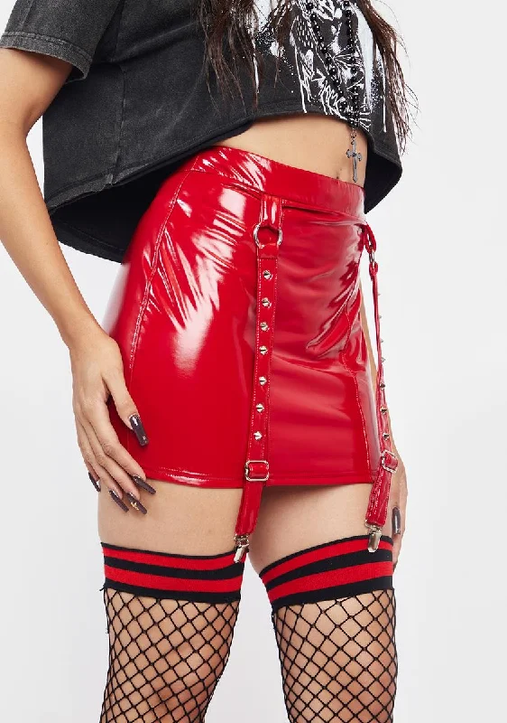 Prove Me Wrong Vinyl Mini Skirt