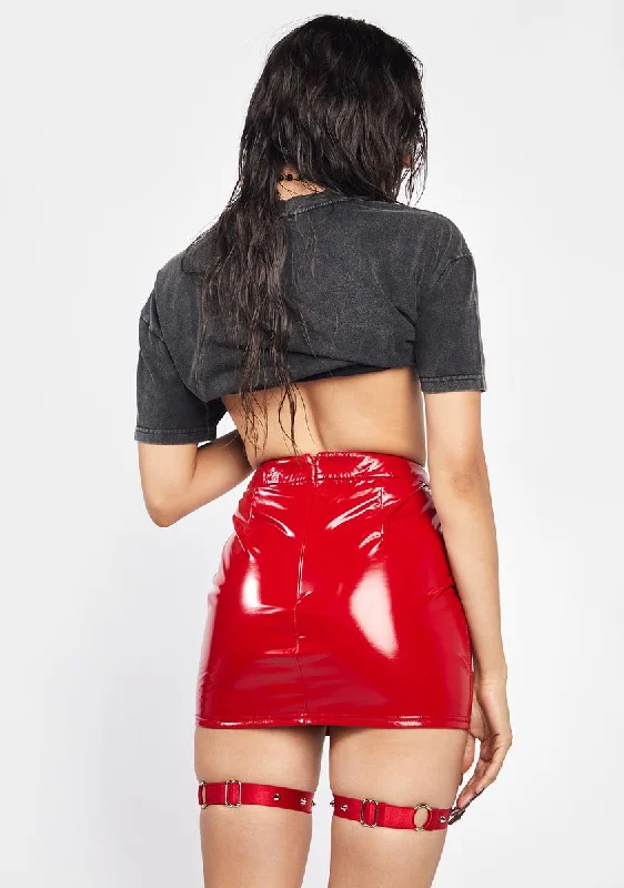 Prove Me Wrong Vinyl Mini Skirt