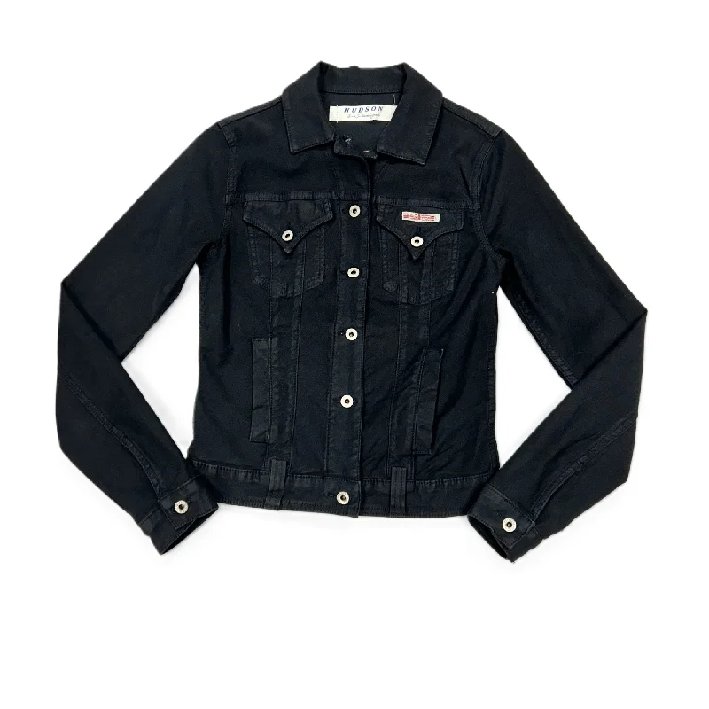 Black Denim Jacket Denim By Hudson, Size: S