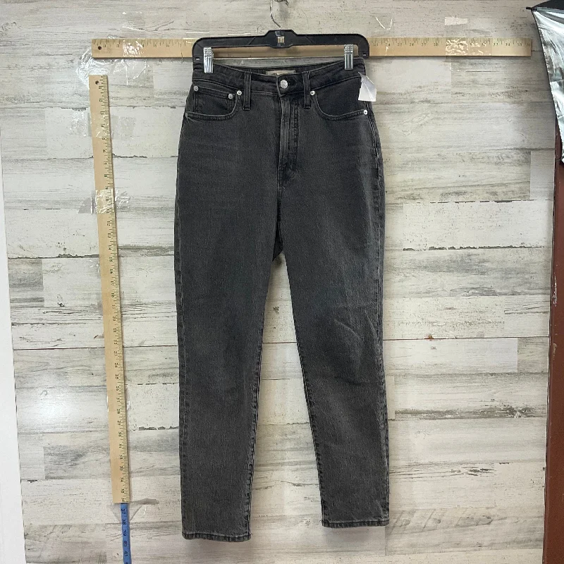 Black Denim Jeans Straight Madewell, Size 0