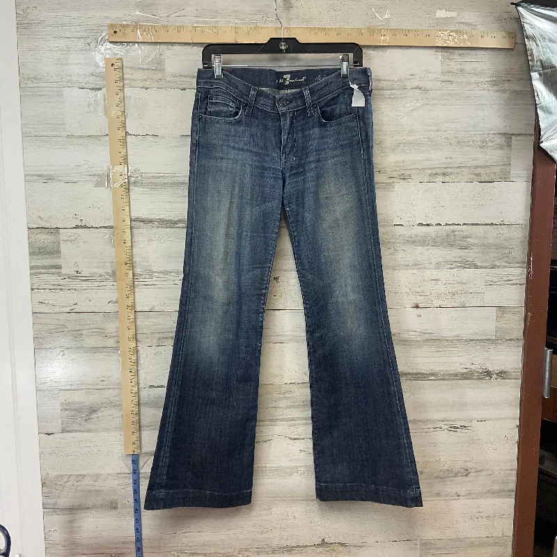 Blue Denim Jeans Boot Cut 7 For All Mankind, Size 6petite