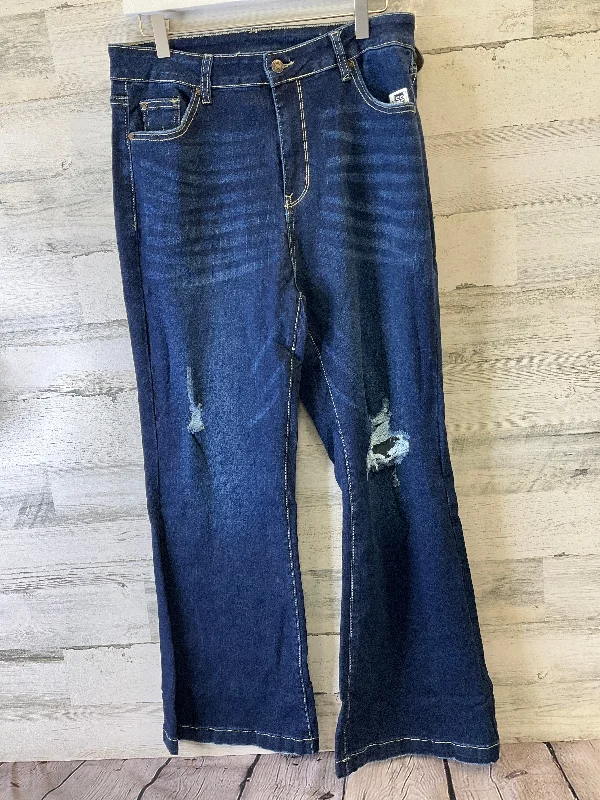 Blue Denim Jeans Boot Cut Clothes Mentor, Size 12