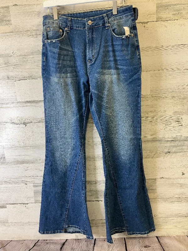 Blue Denim Jeans Flared Clothes Mentor, Size 10