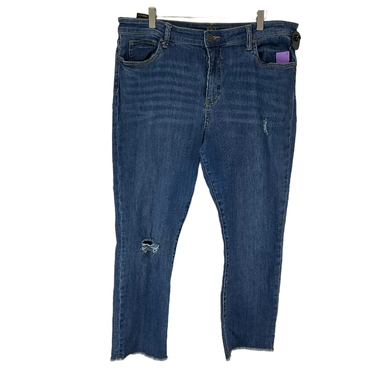 Blue Denim Jeans Straight Kut, Size 16