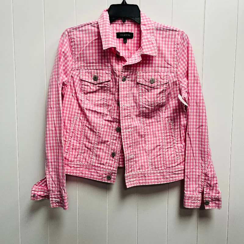 Pink & White Jacket Denim Talbots, Size M