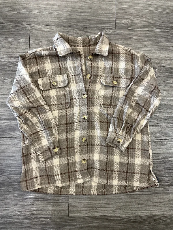 Plaid Pattern Jacket Other Shein, Size M