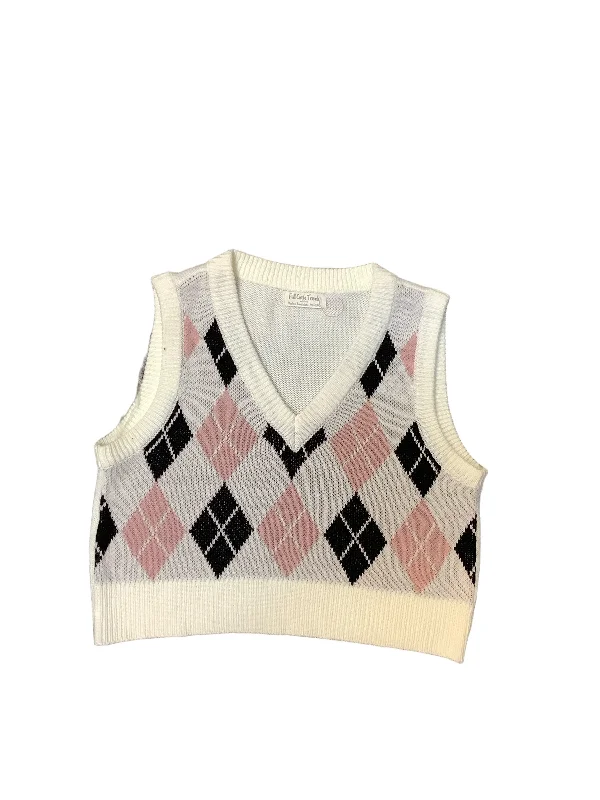 White Vest Sweater Clothes Mentor, Size M