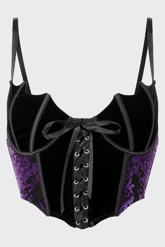 Fang Burnout Velvet Bustier