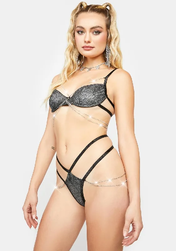 Keep Your Sparkle Rhinestone Lingerie Set