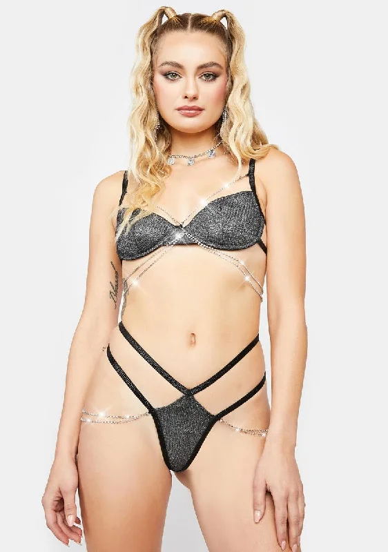 Keep Your Sparkle Rhinestone Lingerie Set