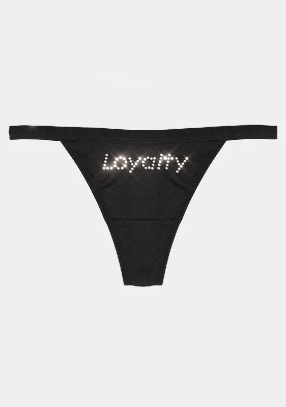 Loyalty Rhinestone Thong